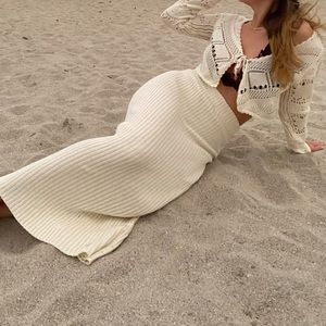 Free People Sweater / Maxi Skirt Set